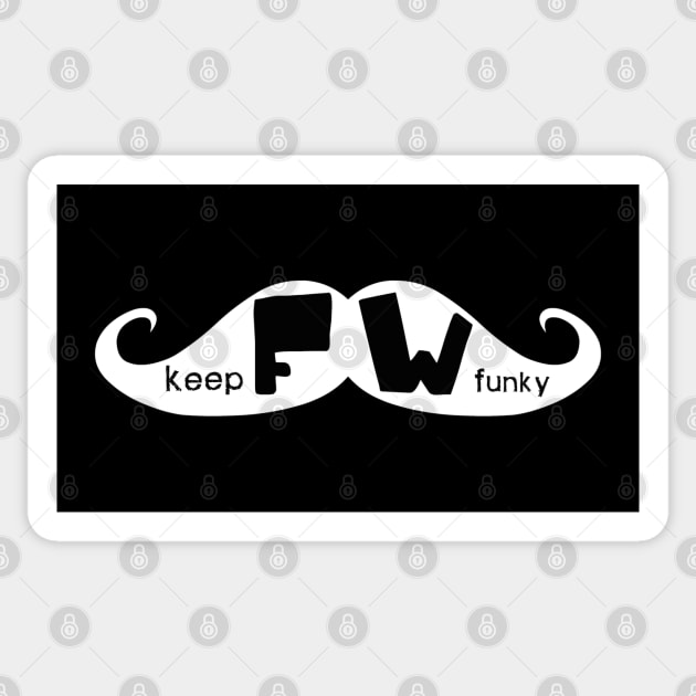 KFWF Stache Black Sticker by Enlightened Concepts